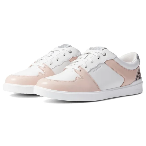 Cole Haan Grand Crosscourt Sneakers in Peach Whip Leather Size 6.5 Women's - Picture 1 of 9